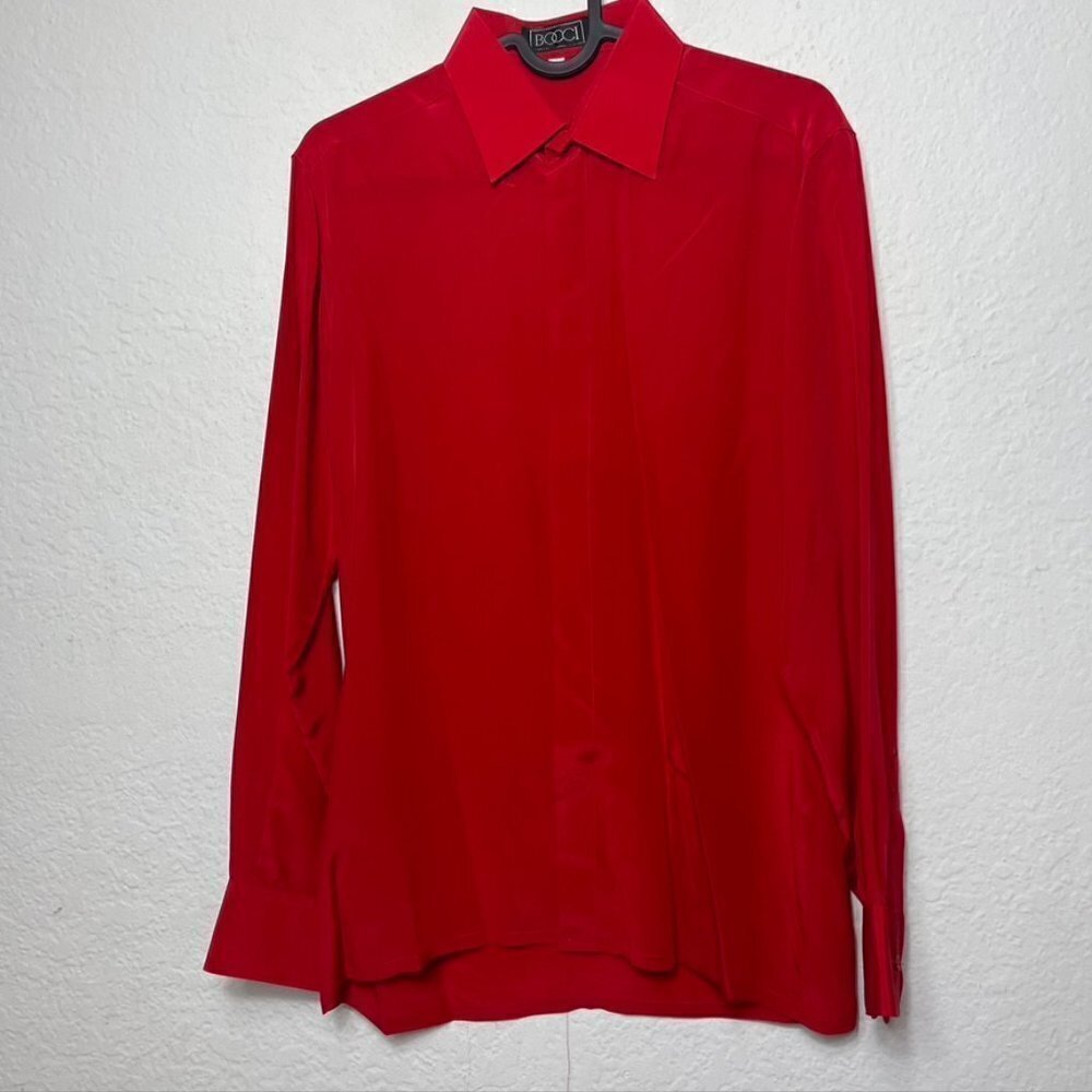 Bold Red Women's Button Down Shirt